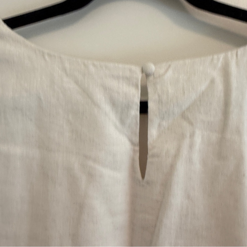 Abercrombie & Fitch White Sleeveless Linen Top - Picture 6 of 6